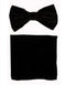 Black Velvet Bow Tie Set