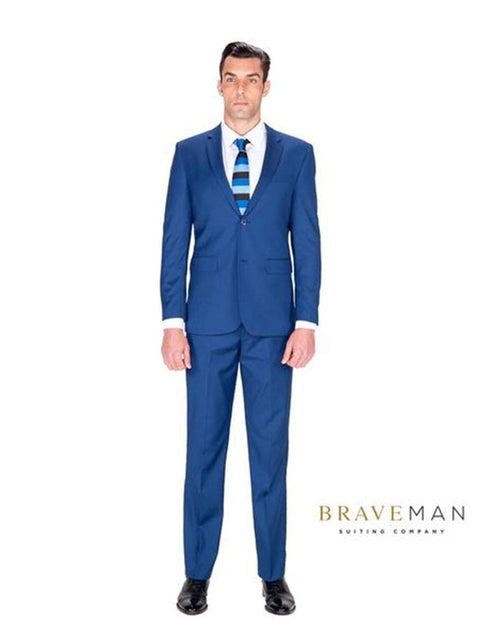 Mens Cheap Blue Suit Indigo Slim Wedding Suit