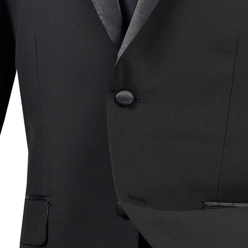 Excalibur Collection - Slim Fit Tuxedo 2 Piece 2 Buttons Design in Black