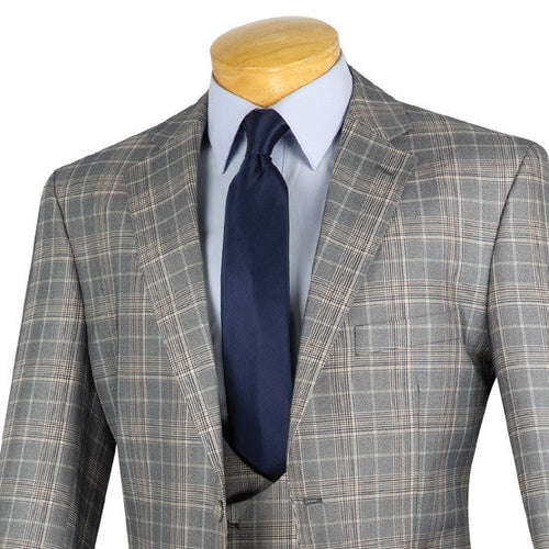 Renaissance Collection - Regular Fit 3 Piece Suit Gray