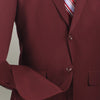 Monte Carlo Collection - Regular Fit 2 Piece 2 Button Textured Weave Burgundy