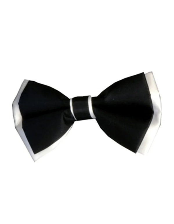 Designer Bow Ties Black & White Bow Tie