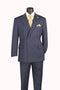 Men's Denim Blue Pinstripe Double Breasted Suit