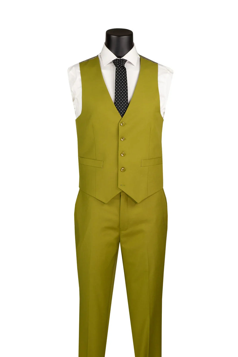 Men's Moss Solid Three Piece Suit