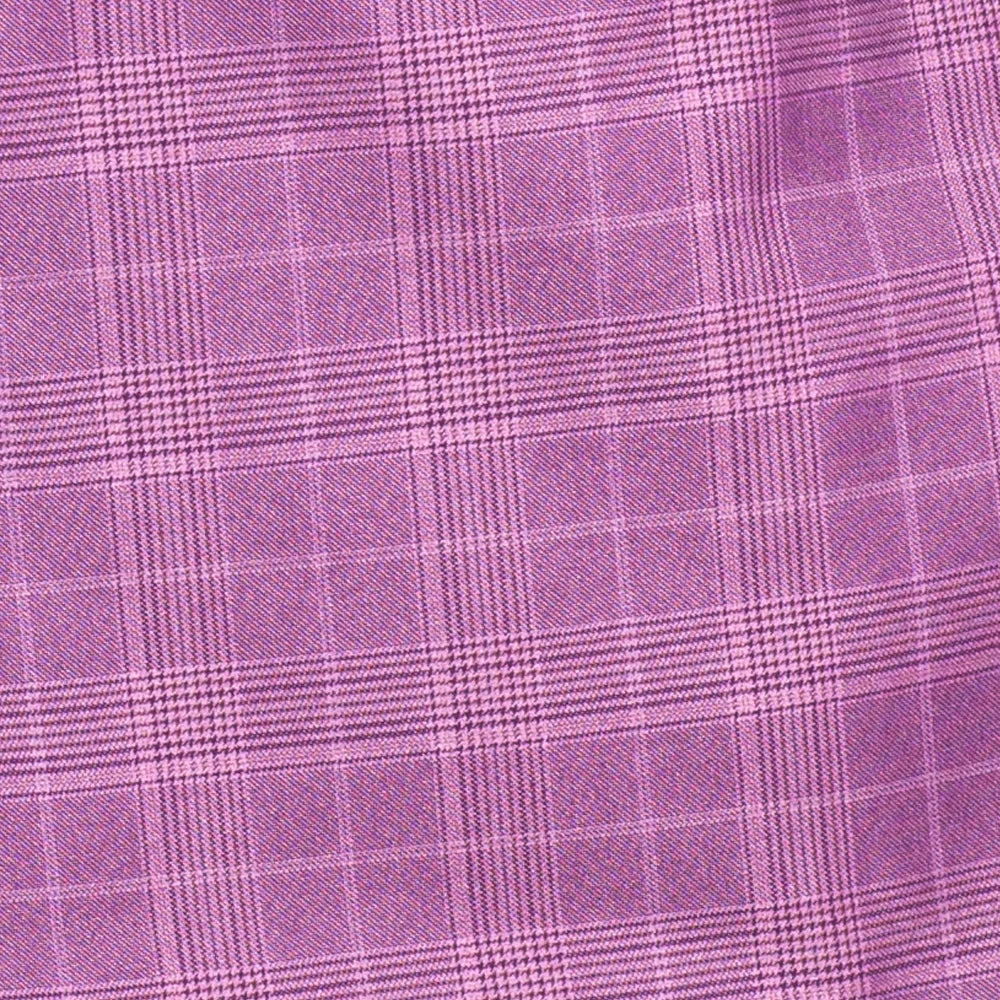 Men's Plum Glen Plaid Double Breasted Two Piece Suit