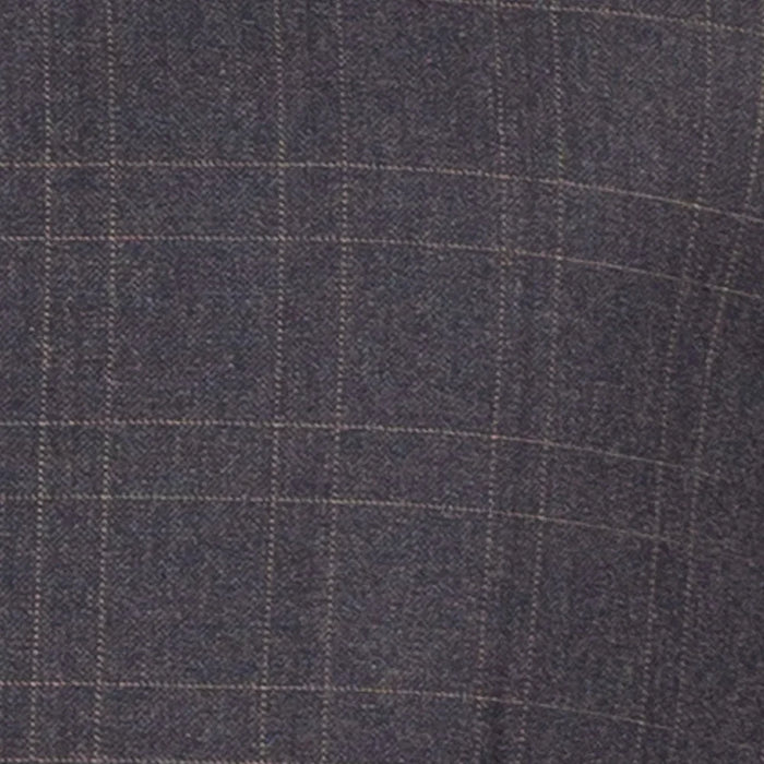 Men's Black Antique Bronze Windowpane Three Piece Suit