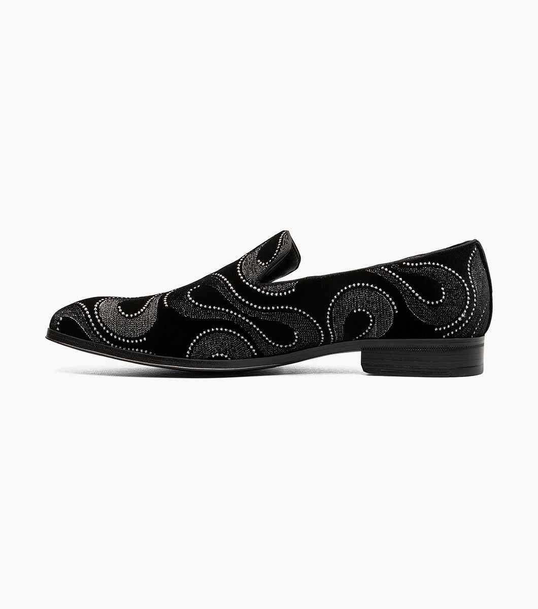 Stacy Adams Swainson Plain Toe Embroidered Slip On by Stacy Adams Shoes