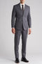 Mens Plaid Wool Blend Suit Two Piece Trim Fit