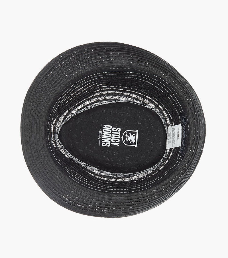 ZAYLEN FEDORA Paper Braided Pinch Front Hat