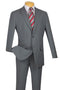 "Light Grey Modern Fit Two-Button Poplin Men's Suit"