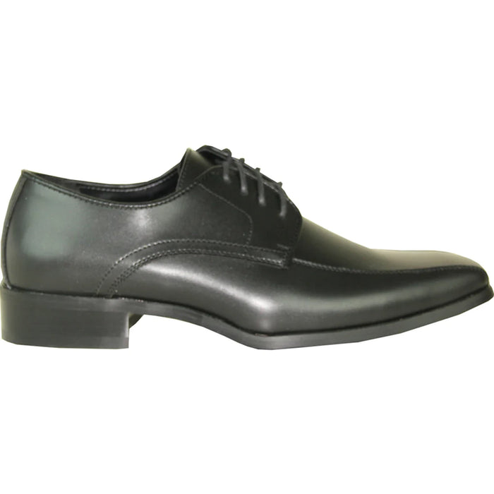 Bravo Mens Classic Square Pointy Toe Dress Shoe in Black