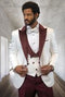 White and Burgundy Tuxedos - AlbertoNardoniStore