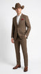 Men’s Brown Herringbone Tweed Groom Suit – Country Wedding & Rustic Wedding Suit