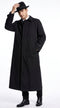 Men’s V for Vendetta Inspired Black Trench Coat – Long Gothic Full-Length Overcoat