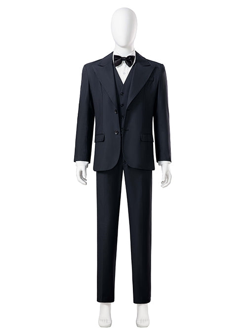 Black Suit Cosplay Costume for Men – Halloween Outfit Without Shoes
