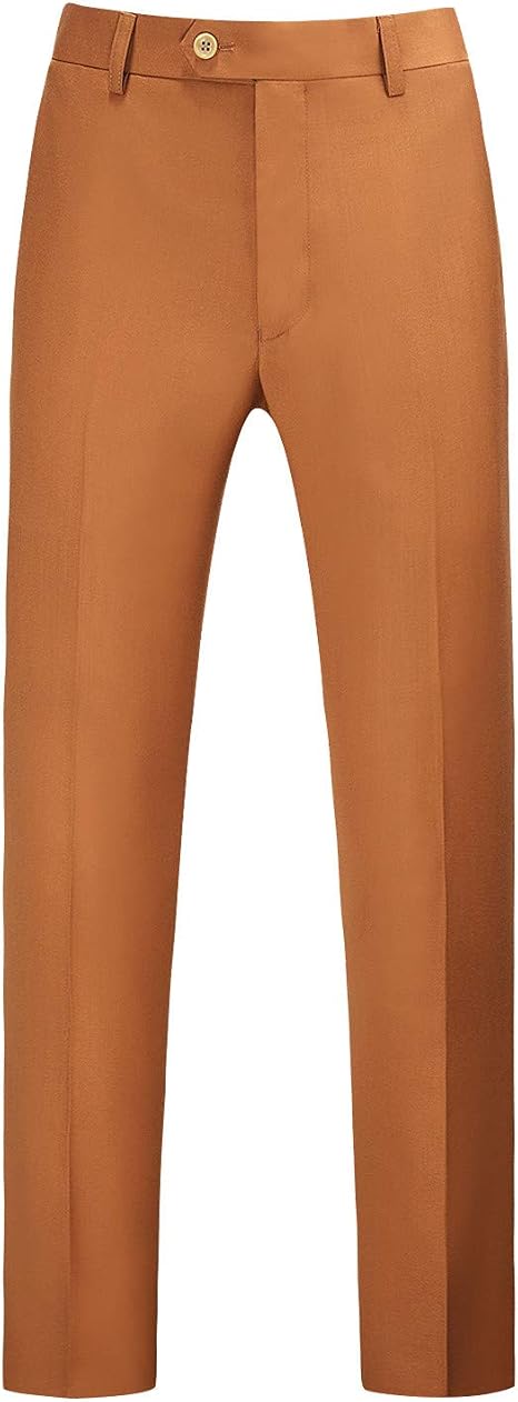 Mens Dress Pants Front Flat Fit Casual Pants
