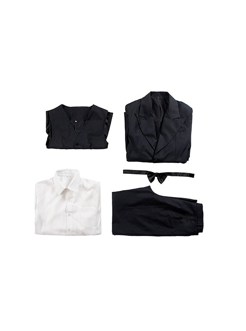 Black Suit Cosplay Costume for Men – Halloween Outfit Without Shoes