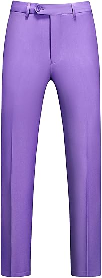 Mens Dress Pants Front Flat Fit Casual Pants