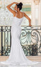 Jessica Angel JA10026 Spaghetti Strap Ruched Court Train Slit Beaded Wedding Dress
