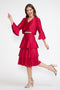 Lenovia 5283 Tiered Skirt Stretch Crepe 2-Piece Jacket Dress