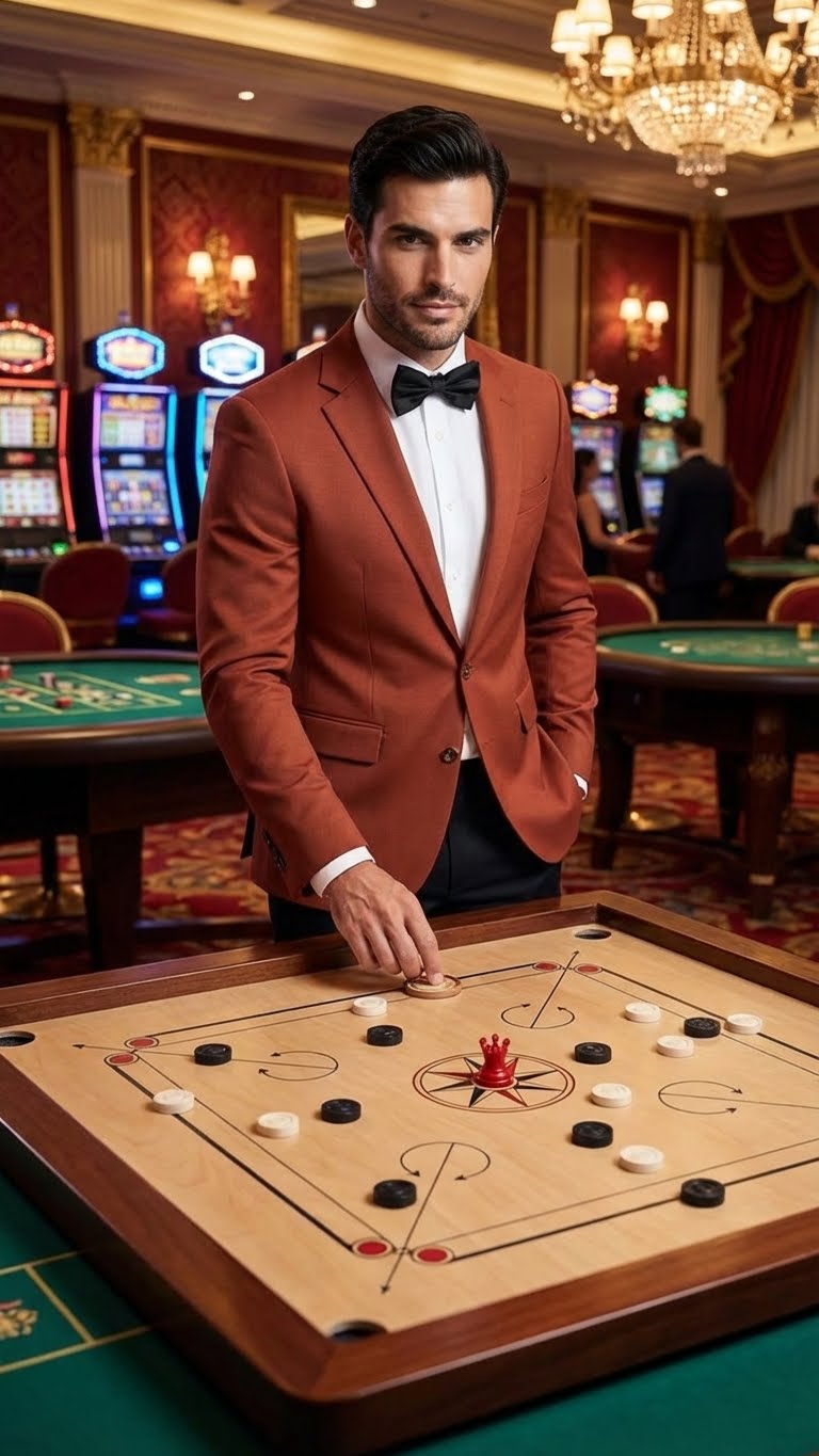 Alberto Nardoni men's blazer in brick copper rust. Tailored fit, single-button closure, notch lapels. Smooth fabric. Classic and elegant design.
