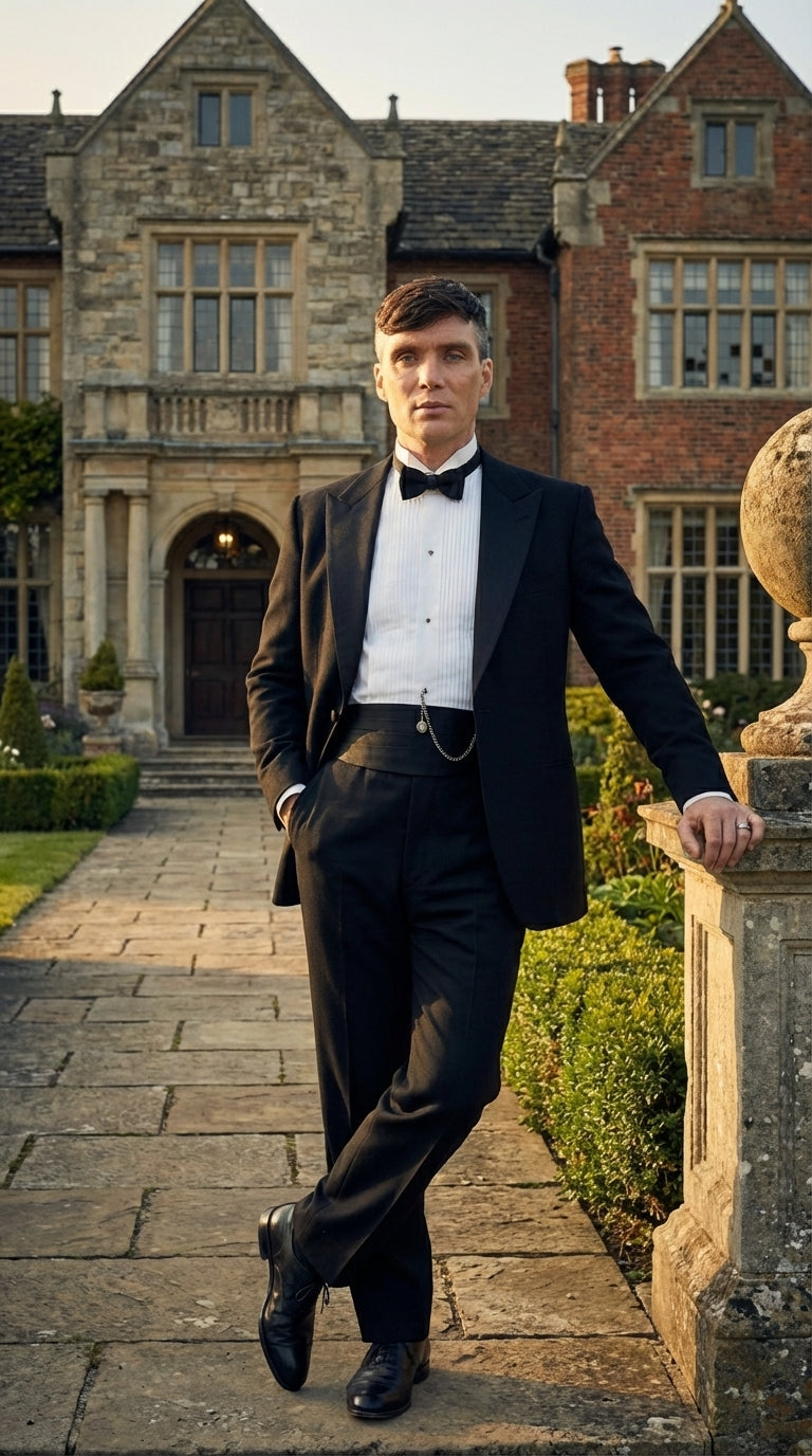 Mens Black Tuxedo Blazer – Peaky Blinders Thomas Shelby Inspired Classic Formal Blazer for Men Vintage British Style Jacket