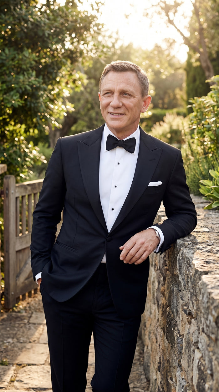 Men’s James Bond Style Black Dinner Jacket Blazer – Classic Formal Tuxedo Evening Wear