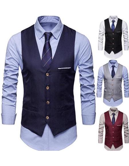 10 Different Colors Suit Vest Mystery Bundle 10 For $100 ($10 Each)