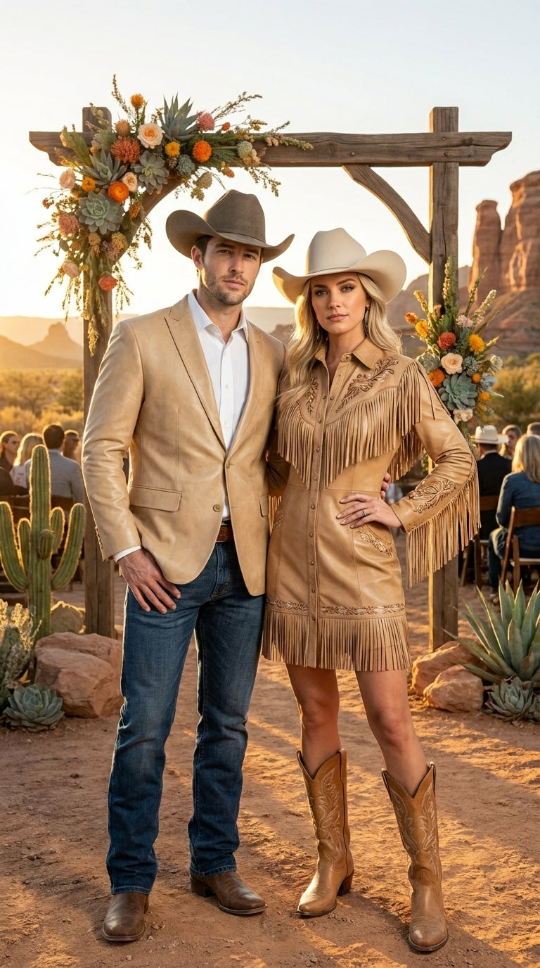 Men’s Champagne Gold Western Blazer, Formal Cowboy Wedding Ranch Sport Coat Jacket tan beige color sheen sharkskin fabric