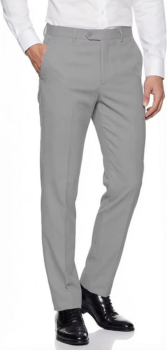 Mens Expandable Waist Business Casual Dress Pants