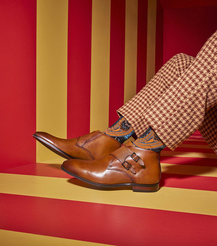 Stacy Adams Kaius Plain Toe Double Monk Strap Boot by Stacy Adams Shoes