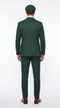 Men’s Hunter Green Pinstripe 3-Piece Suit – Vintage Wedding, Prom and Formal Suit with Matching Vest