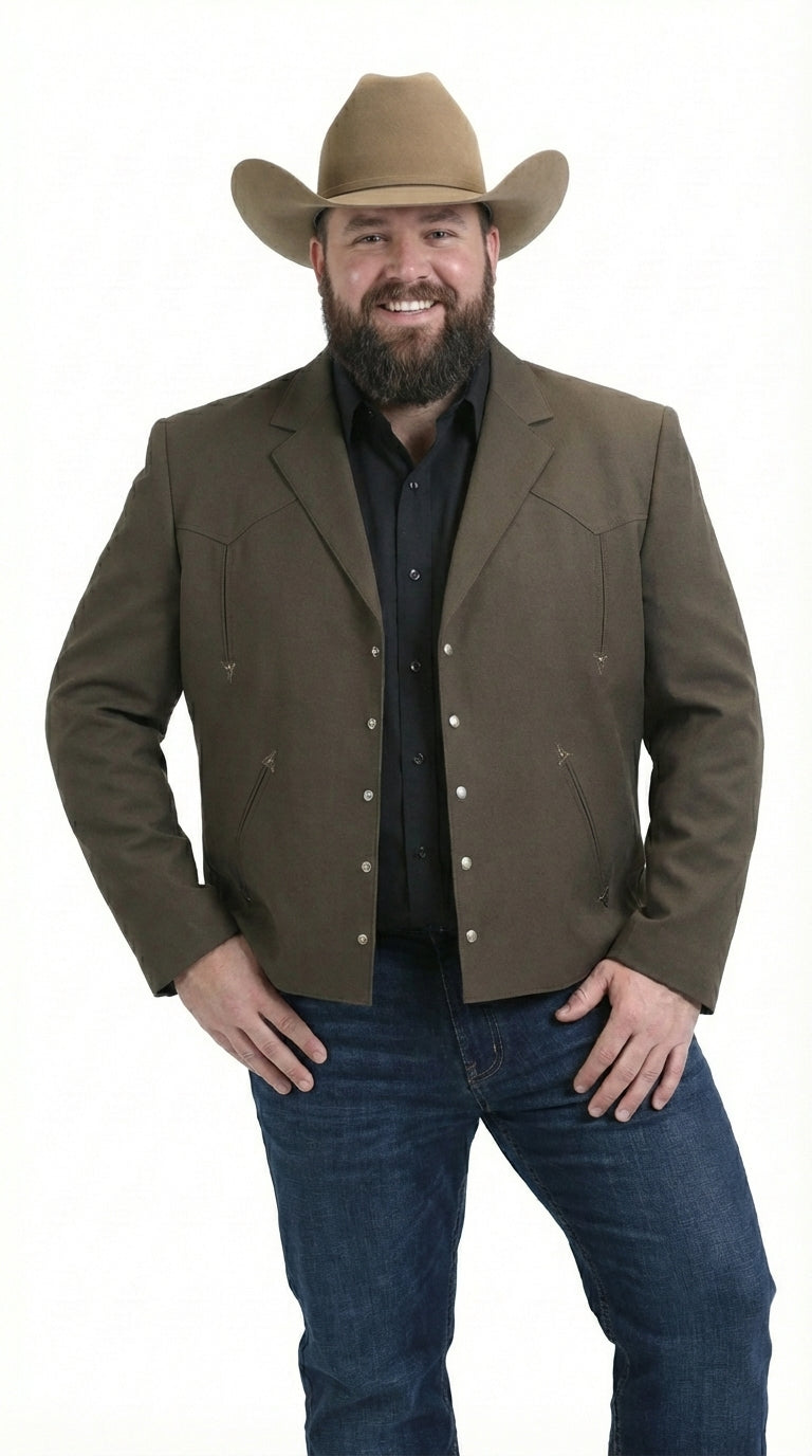 Mens Brown Western Blazer – Cowboy Style Casual Jacket Vintage Western Sport Coat Country Fashion Jacket