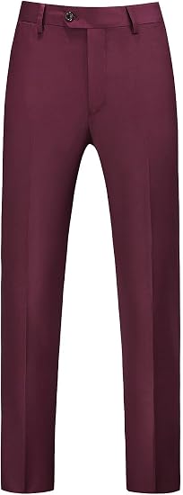 Mens Dress Pants Front Flat Fit Casual Pants