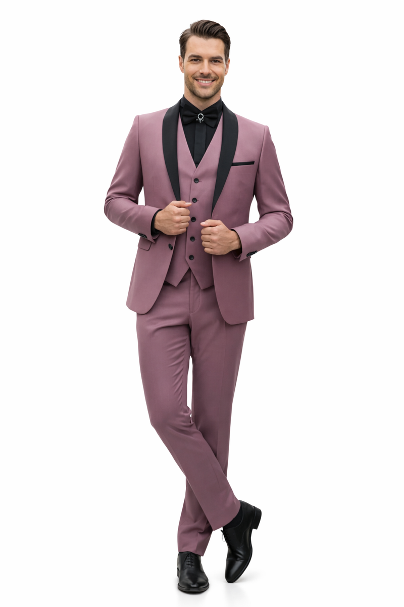 Blush & Black Designer Men’s Suit | Premium Two-Tone Formal Wear