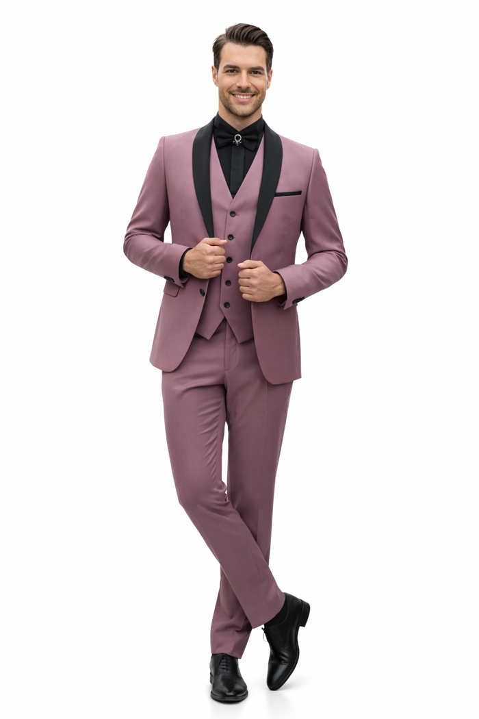 Blush & Black Designer Men’s Suit | Premium Two-Tone Formal Wear