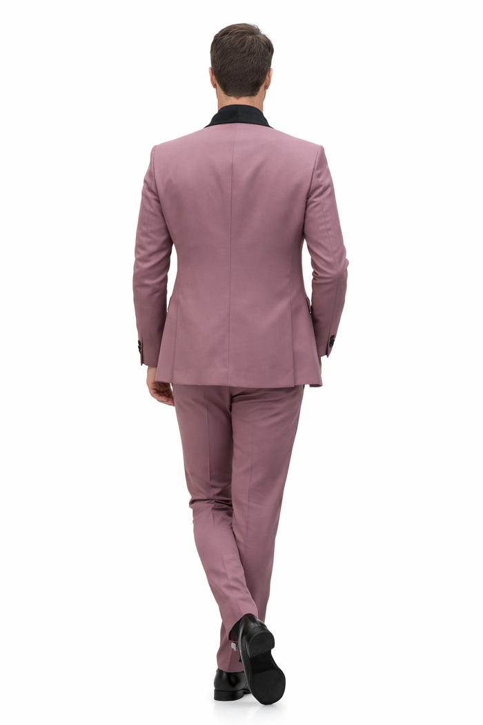 Blush & Black Designer Men’s Suit | Premium Two-Tone Formal Wear