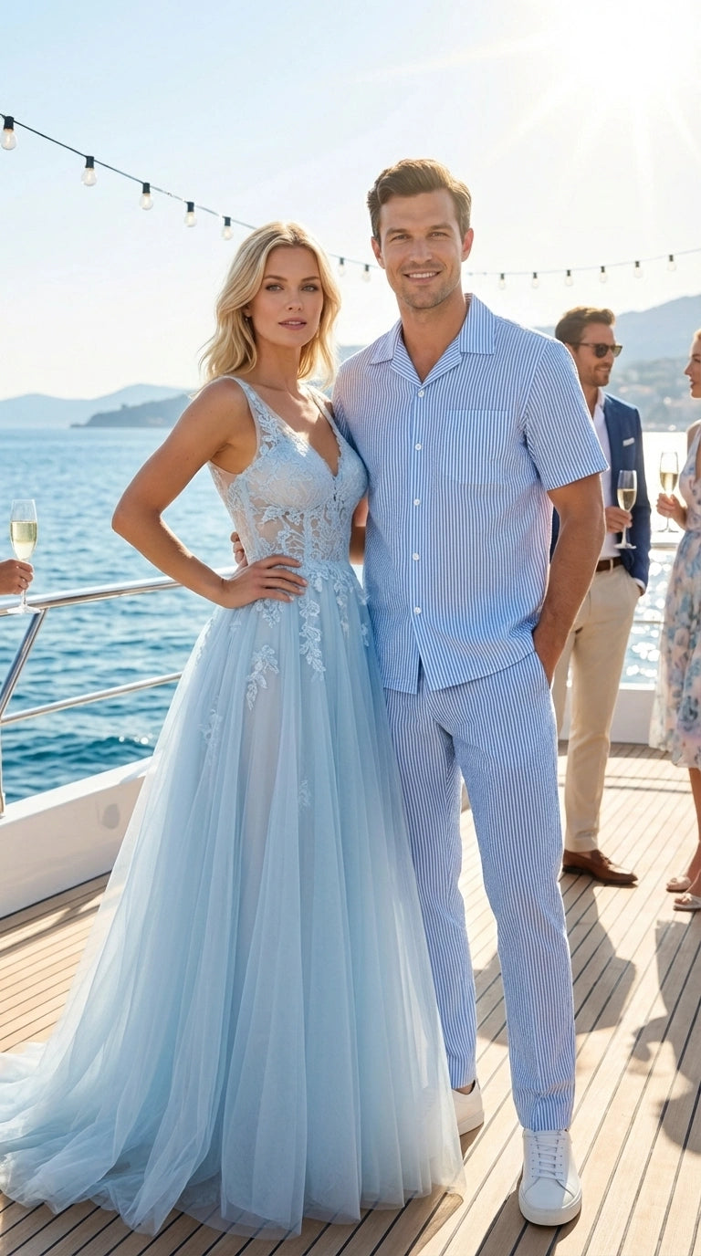 ens Light Blue Seersucker Walking Suit Set – Casual Summer Short Sleeve Outfit with Matching Pants Lightweight Two Piece Outfit