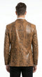 Men’s Brown Snakeskin Pattern Blazer – Stylish Exotic Print Formal Blazer Jacket for Party, Exotic Crocodile Alligator Print