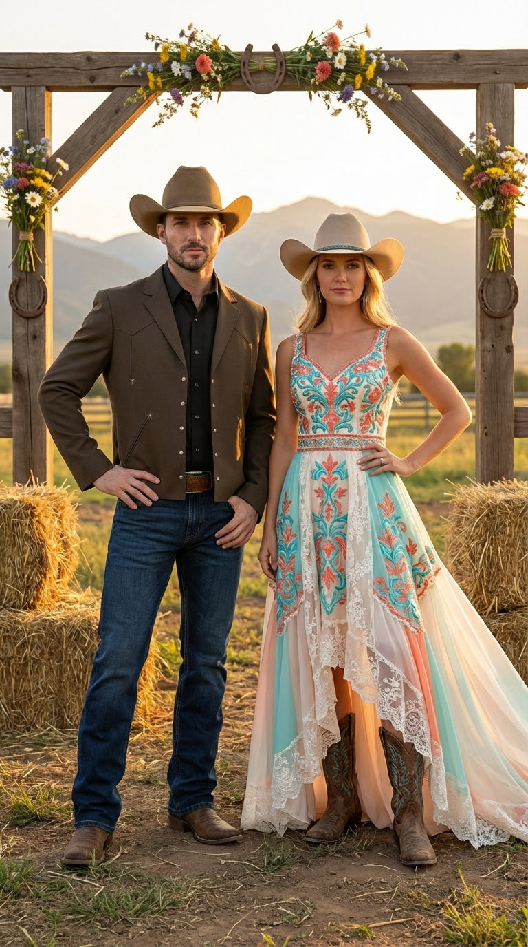 Mens Brown Western Blazer – Cowboy Style Casual Jacket Vintage Western Sport Coat Country Fashion Jacket