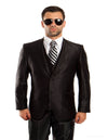 Grey Sharkskin Suit Mens Tazio Vested Slim Fit Shiny Sharkskin Suit in Black