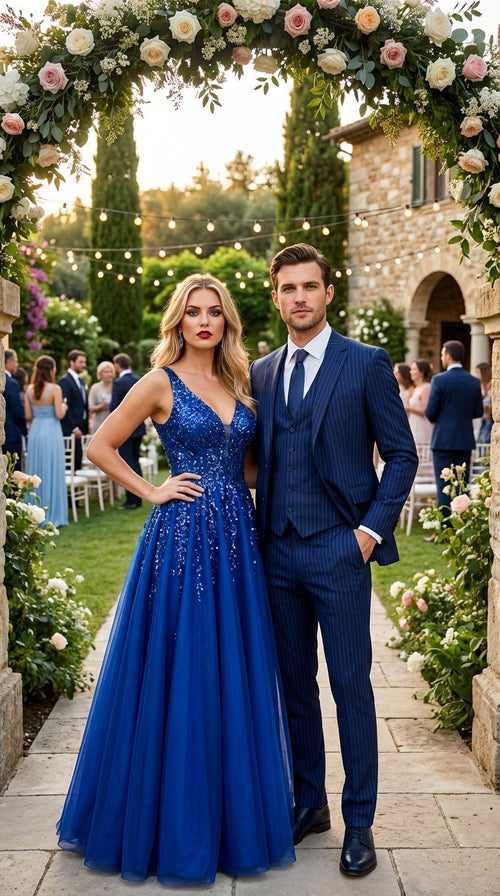 Giacca Principe Edoardo Blu Navy A Spina Di Aringa – 3/4 Orsacchiotto, Abito Da Matrimonio Uomo