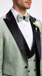 Men’s Sage Green Wedding Tuxedo with Black Shawl Lapel – 3 Piece Groom Prom Suit Mintish Color