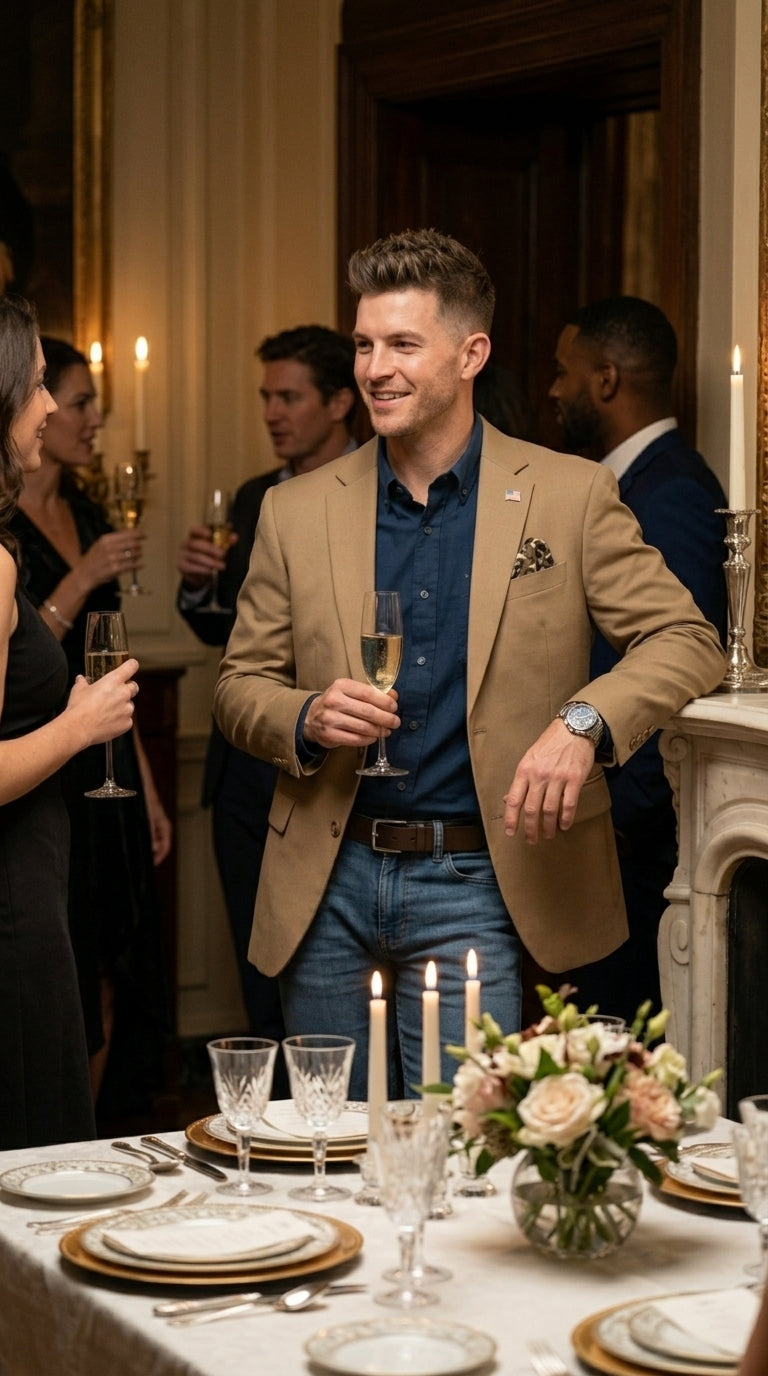 Mens Khaki Camel Bronze Taupe Blazer, Classic Business Casual Wedding Sport Coat Jacket in Tan Color