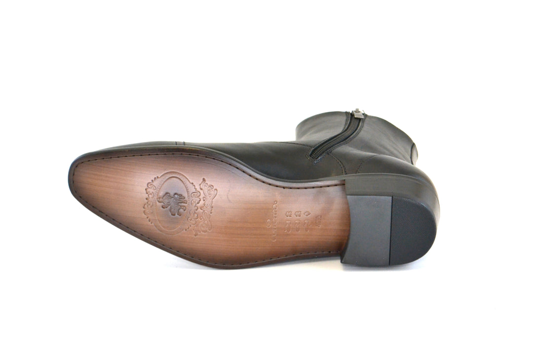 Corrente 1547 Burnished Calfskin Slip-On Boot - Black - Image 3