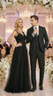 Men’s Black Pinstripe 3 Piece Suit – Vested Formal Business Suit for Wedding, Office, Prom and Party Wear