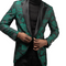 Mens Paisley Blazer - Floral Sport Coat - Hunter - Emerald Green Sport Jacket