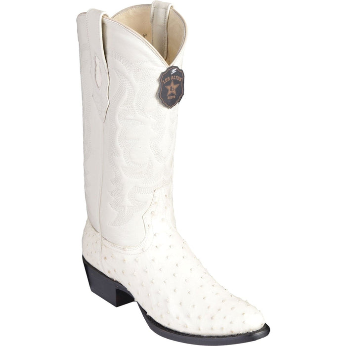 R Toe Cowboy Boots - Round  Toe Cowboy Boots Los Altos Men's Ostrich R-Toe Western Boots 9903