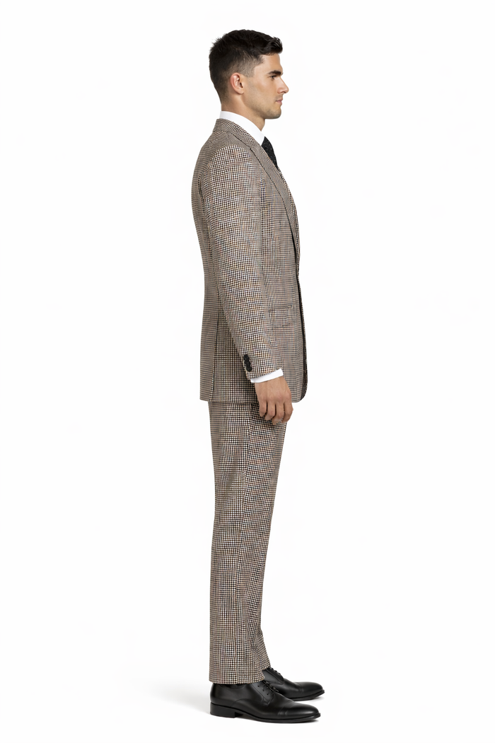 1920'S 1930'S Vintage Suit - Peak Lapel Suit - Vested Suit - Peak Lapel Double Breasted Suit - Classic Fit Pleated Pants