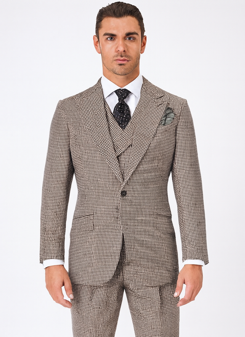 1920'S 1930'S Vintage Suit - Peak Lapel Suit - Vested Suit - Peak Lapel Double Breasted Suit - Classic Fit Pleated Pants